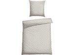 Bettwäsche SCHIESSER "Yosa aus weicher Baumwolle mit schlichtem Minimaldessin", beige (sand), B/L: 135cm x 200cm, 1 Stk., 1 Stk., Renforcé, B/L: 80cm x 80cm, 2 Stk., Renforcé, Obermaterial: 100% Baumwolle, Bettwäsche, Bettwäsche, Made in Green
