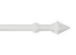 Gardinenstange GARESA "SEMARA", weiß, L:230cm Ø:28mm, Kunststoff, Stahl, Gardinenstangen, Gardinenstange, Vorhanggarnitur, Kunststoff, verlängerbar, mit Ringe/2 Lauf Gleiter