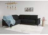 Ecksofa SIT & MORE "Sinatra L-Form", schwarz, B:251cm H:85cm T:231cm, 98% Polyester, 2% Polyamid, Sofas, Ecksofa, optinal mit Kopfteilverstellung und Armteilfunktion, Metallfüße