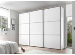 Schwebetürenschrank STAUD "Includo, Made in Germany", weiß (dekor weiß), B:298cm H:222cm T:68cm, Holzwerkstoff, Schränke, Schwebetürenschrank, Mit vier verschiedenen Ausstattungsvarianten
