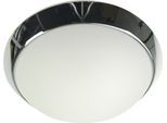NIERMANN Deckenleuchte "Opal matt, Dekorring Chrom, LED", grau (chrom), 1, Ø 35cm, 1 Stk., Leuchten, Deckenleuchte