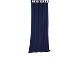 Vorhang WIRTH "Newbury", blau (nachtblau), B:130cm H:395cm, Baumwolle, Polyester, Gardinen, Vorhang, nach Maß