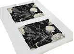 Platzset ADAM "Eden" Gr. 2, schwarz-weiß (schwarz, weiß), B:40cm L:50cm, Obermaterial: 100% Baumwolle, Platzsets, Platzset, GOTS organic,zertifiziert durch CERES 0242Made in Germany