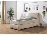 Boxspringbett HOME AFFAIRE "Breitenthal", beige, B:112cm L:222cm, Komplettbetten, Boxspringbett, abnehmbare Rückenkissen mit Klettband