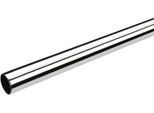 Gardinenstange LIEDECO "Fertigstilgarnitur 20 mm Piano Boston" Gr. 5, grau (chromfarben), L:200cm Ø:20mm, Eisen, Gardinenstangen, Gardinenstange, Gardinenstange Komplett