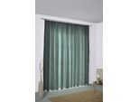 Vorhang WIRTH "Niederau" Gr. 1, blau (petrol), B:132cm H:145cm, Jacquard, Polyacryl, Polyester, Gardinen, Vorhang