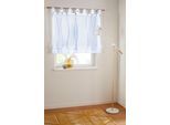 Raffrollo OTTO HOME "Dimona" Gr. 2, weiß (weiß, blau), B:60cm H:140cm, Voile, Obermaterial: 100% Polyester, Raffrollos, Raffrollo, Transparent, Voile, Polyester