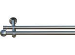 Gardinenstange INDEKO "Colombes", silber (edelstahlfarben), L:400cm, Eisen, Gardinenstangen, Gardinenstange