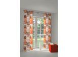 Vorhang WIRTH "JOLANDA" Gr. 2, orange, B:145cm H:180cm, Polyester, Gardinen, Vorhang
