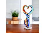 Fantasy-Figur CASABLANCA BY GILDE "Skulptur Twist, mehrfarbig", bunt (mehrfarbig), B:17cm H:34cm T:10cm, Glas, Dekofiguren, Fantasy-Figur