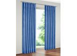 Vorhang WIRTH "Trondheim 328 g/m²" Gr. 14, blau (royalblau), B:270cm H:225cm, Chenille, Polyacryl, Gardinen, Vorhang