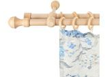 Gardinenstange SN DECO GROUP "Ares" Gr. 12, beige (naturfarben), L:480cm, Holzwerkstoff, Gardinenstangen, Gardinenstange, 28 mm, Holz, verschiedene Längen und Farben, Komplettset
