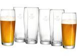 Bierglas RITZENHOFF & BREKER "Willi", transparent, H:18cm Ø:8cm, Glas, Trinkgefäße, Bierglas, 500 ml, 6-teilig