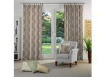 Vorhang WIRTH "Lahstedt" Gr. 2, braun, B:135cm H:175cm, Jacquard, Polyacryl, Polyester, Gardinen, Vorhang