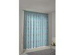 Vorhang WIRTH "Stuben" Gr. 3, blau, B:132cm H:175cm, Jacquard, Baumwolle, Polyester, Gardinen, Vorhang