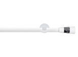 Gardinenstange GARESA "WHITE", weiß, L:330cm Ø:20mm, Eisen, Gardinenstangen, Gardinenstange, Vorhanggarnitur, Innenlauf, verlängerbar, Wandmont., Endknopf 2-färbig