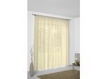Vorhang WIRTH "Sunday", beige (creme), B:142cm H:205cm, Jacquard, Baumwolle, Polyester, Gardinen, Vorhang, nach Maß