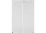 Aktenschrank GERMANIA "GW-Agenda", grau (lichtgrau), B:80cm H:120cm T:40cm, Holzwerkstoff, Schränke, Aktenschrank, opt. mit Schublade, Maße 80x120 cm, Made in Germany