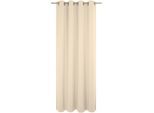 Vorhang WIRTH "Newbury" Gr. 4, beige, B:130cm H:245cm, Jacquard, Baumwolle, Polyester, Gardinen, Vorhang