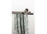 Gardinenstange GARESA "PEMPIA", silber (chrommtnussb), L:190cm Ø:20mm, Holzwerkstoff, Metall, Gardinenstangen, Gardinenstange, Vorhanggarnitur, verlängerbar, Knopf m.Ausschnitte