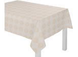 Tischdecke ADAM "Romantic Puligny" Gr. 6, beige (naturweiß), B:145cm L:190cm, Bio-Baumwolle, Tischdecken, Tischdecke, aus 100% Bio-Baumwolle