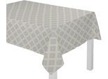 Tischdecke ADAM "Maroccan Shiraz Light" Gr. 3, grau (hellgrau), B:130cm L:190cm, Bio-Baumwolle, Tischdecken, Tischdecke, aus 100% Bio-Baumwolle