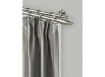 Gardinenstange GARESA "CARTOUCHE", silber (edelstahlfarben), L:190cm, Metall, Gardinenstangen, Gardinenstange, Vorhanggarnitur, verlängerbar, Wandmontage, edelstahl optik