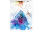 Seitenzugrollo LICHTBLICK ORIGINAL "Rollo Klemmfix, ohne Bohren, Verdunkelung, Grafik - Bunt", bunt (bunt, weiß), B:150cm H:60cm, Polyester, Rollos, Seitenzugrollo
