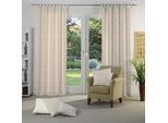 Vorhang WIRTH "Gospic" Gr. 1, orange (terra), B:132cm H:145cm, Jacquard, Baumwolle, Polyester, Gardinen, Vorhang
