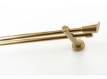 Gardinenstange GARESA "MOLIS", gold (mattgoldfarben), L:340cm Ø:20mm, Holzwerkstoff, Metall, Gardinenstangen, Gardinenstange, Vorhanggarnitur, verlängerbar, Wandmontage, Keil, ohne Ringe