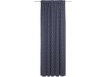 Vorhang ADAM "Indian Cortezada" Gr. 2, blau (dunkelblau), B:142cm H:175cm, Jacquard, Baumwolle, Gardinen, Vorhang, aus 100% Bio-Baumwolle