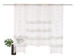 Scheibengardine WECKBRODT "Selina" Gr. 3, orange (terra, champagner), B:122cm H:120cm, Voile, Polyester, Gardinen, Scheibengardine, Hochraff, Gardine, Voile, echte Stickerei, transparent, Store