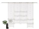 Scheibengardine WECKBRODT "Selina" Gr. 2, grün (grün, champagner), B:97cm H:120cm, Voile, Polyester, Gardinen, Scheibengardine, Hochraff, Gardine, Voile, echte Stickerei, transparent, Store