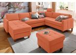 Wohnlandschaft HOME AFFAIRE "Earl U-Form", braun (schoko), B:292cm H:80cm T:204cm, Struktur fein (100% Polyester);Luxus-Microfaser ALTARA NUBUCK (100% Polyester);Luxus-Microfaser in Lederoptik (100% Polyester), Sofas, Wohnlandschaft, wahlweise auch mit Bettfunktion oder Bettfunktion mit Bettkasten