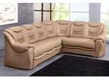 Ecksofa SIT & MORE "Bansin L-Form", braun (cappuccino), B:265cm H:94cm T:215cm, Luxus-Microfaser ALTARA NUBUCK (100% Polyester);SOFTLUX-Kunstleder;NaturLEDER (echtes Rindsleder)/Korpus SOFTLUX-Kunstleder, Sofas, Ecksofa, wahlweise mit Bettfunktion