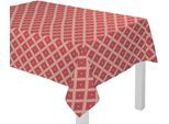 Tischdecke ADAM "Maroccan Shiraz" Gr. 6, rot (dunkelrot), B:145cm L:190cm, Bio-Baumwolle, Tischdecken, Tischdecke, aus 100% Bio-Baumwolle