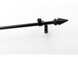 Gardinenstange GARESA "SPYRNA mit offenem Träger", schwarz, L:160cm Ø:16mm, Holzwerkstoff, Metall, Gardinenstangen, Gardinenstange, Vorhanggarnitur, verlängerbar, Spitze, ohne Ringe