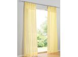 Gardine HEINE HOME Gr. 3, gelb, B:140cm H:225cm, Polyester, Gardinen, Gardine