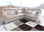 Ecksofa SIT & MORE "Basel L-Form", beige (natur), B:261cm H:98cm T:211cm, Altara Nubuck, Luxus-Microfaser (100% Polyester;PRIMABELLE-Microfaser, Luxus-Microfaser (100% Polyester;SOFTLUX-Kunstleder;NaturLEDER (echtes Rindsleder), Sofas, Ecksofa, wahlweise mit Relaxfunktion