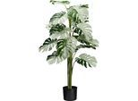 Künstliche Zimmerpflanze CREATIV GREEN "Monstera Variegata Halfmoon", grün, H:115cm, Kunstpflanzen, Künstliche Zimmerpflanze, mit außergewöhnlichem Blattwerk