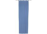 Vorhang WIRTH "Umea" Gr. 3, blau (mittelblau), B:132cm H:225cm, Jacquard, Polyester, Gardinen, Vorhang