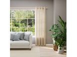 Vorhang nach Maß NEUTEX FOR YOU "EVA", beige (hellbeige), B:350cm H:160cm, Obermaterial: 100% Polyester, Gardinen nach Maß, Vorhang nach Maß, Uni-Voile mit elegantem Glanz