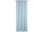 Vorhang WIRTH "Newbury", blau (hellblau), B:130cm H:335cm, Baumwolle, Polyester, Gardinen, Vorhang, nach Maß