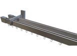Innenlaufschiene INDEKO "Trend-Line", grau (edelstahl, op), L:260cm Ø:35mm, Aluminium, Gardinenstangen, Innenlaufschiene, Wunschmaßlänge