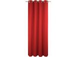 Vorhang WIRTH "Newbury" Gr. 1, rot, B:130cm H:145cm, Jacquard, Baumwolle, Polyester, Gardinen, Vorhang