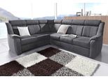 Ecksofa SIT & MORE "Basel L-Form", grau (dunkelgrau), B:261cm H:98cm T:211cm, Altara Nubuck, Luxus-Microfaser (100% Polyester;PRIMABELLE-Microfaser, Luxus-Microfaser (100% Polyester;SOFTLUX-Kunstleder;NaturLEDER (echtes Rindsleder), Sofas, Ecksofa, wahlweise mit Relaxfunktion