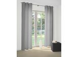 Vorhang WIRTH "Felsted" Gr. 1, grau, B:132cm H:150cm, Jacquard, Polyester, Gardinen, Vorhang