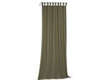 Vorhang WIRTH "Torbole", grün (moosgrün), B:132cm H:145cm, Baumwolle, Polyester, Gardinen, Vorhang, nach Maß