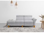Recamiere HOME AFFAIRE "Lindgren", silber, B:206cm H:84cm T:93cm, 100% Polyester, Sofas, Recamiere, wahlweise motorische TV-Funktion, Bettkasten und Kopfteilverstellung