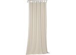 Vorhang WIRTH "Sunday", beige, B:142cm H:405cm, Jacquard, Baumwolle, Polyester, Gardinen, Vorhang, nach Maß